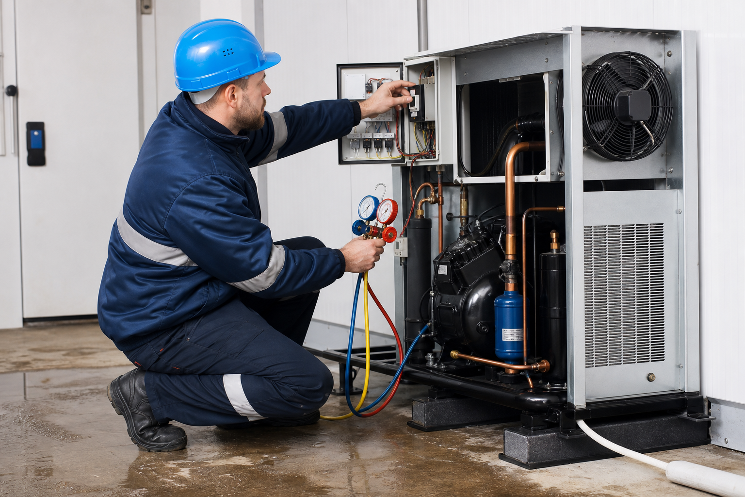 Checklist de démarrage du compresseur de chambre froide après installation